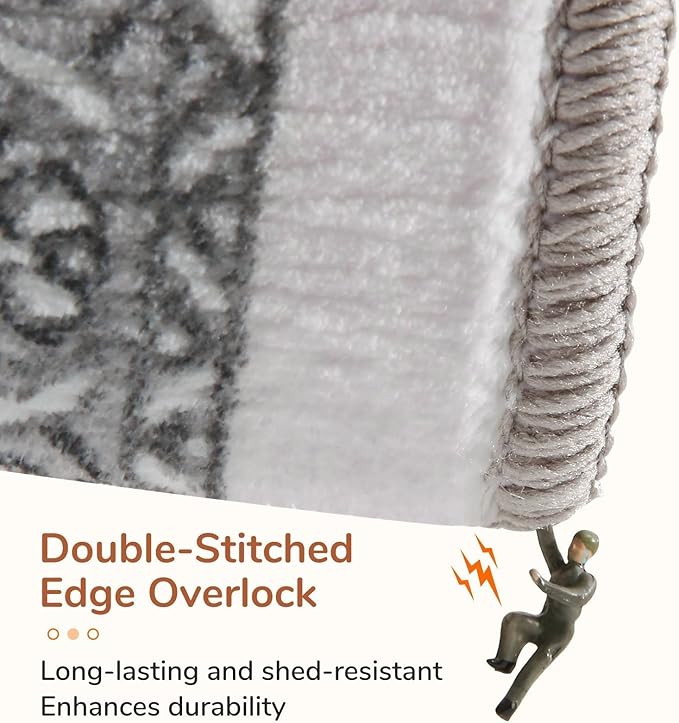 OPPODREAM Soft Area Rugs 5x7, 5x7 Washable Rug with Non Slip Backing, 5 x 7 Faux Cashmere Low-Pile Carpet, Greenish Grey