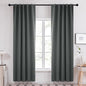 Deconovo Blackout Curtains, Thermal Insulated, W42 x L84 2 Panels, Back Tab, Machine Washable, Room-Darkening Drapes for Bedroom/Living Room Dark Grey