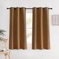 NICETOWN Kitchen Curtain Panels Blackout Draperies, Gold Brown, 1 Pair, 34 by 60-Inch, Thermal Insulated Solid Grommet Blackout Curtains/Drapes
