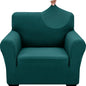 ZNSAYOTX 1 Piece Jacquard Chair Slipcovers for Living Room High Stretch Chair Covers with Arms Anti Slip Pets Friendly Couch Sofa Armchair Cover Furniture Protector (Small, New Pattern Blackish Green)