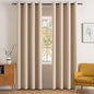 MIULEE Blackout Curtains for Bedroom Living Room Thermal Insulated Room Black Out Drapes Darkening Grommet Top Solid Light Blocking Drapery Set of 2 Window Panels 52 x 78 Inches Beige