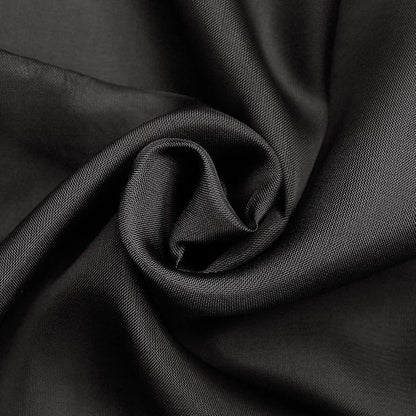 SpaceDresser Sheer Voile Window Treatment Rod Pocket Curtain Panels for Kitchen Bedroom Living Room Drapes Sunlight Filtering Privacy Semi Home Decor Assorted (Black, 52 W x 72 L)