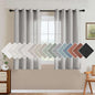 H.VERSAILTEX Elegant Natural Linen Blended Energy Efficient Light Filtering Linen Semi Sheer Textured Curtains/Nickel Grommet Window Treatments Panels/Drapes (Set of 2, Dove, 52" x 45")