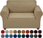 Joccun Stretch Chair Couch Cover,1-Piece Sofa Slipcover Spandex Jacquard Fabric Sofa Covers with Elastic Bottom,Washable Furniture Protector for Dogs,Cats,Kids(Armchair,Tan)