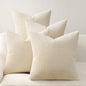 Topfinel Decorative Beige Throw Pillow Covers Cushion Cases, Set of 4 Soft Velvet Modern Double-Sided Designs, Natural Home Decor, Pillow Inserts Not Included (12x12 inch)