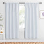 NICETOWN Kitchen Room Darkening Curtains - Window Treatment Thermal Insulated Rod Pocket Room Darkening Curtains/Drapes for Bedroom (2 Panels, 42 by 72, Greyish White)