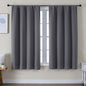 Simplebrand Ava Grey Blackout Curtains for Bedroom 63 Inch Length 2 Panels Set, Solid Thermal Insulated Privacy Living Room Window Treatment Curtains Blackout Drapes, W50 x L63 Inch