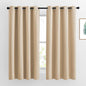 NICETOWN Bedroom Curtains Room Darkening Draperies - Biscotti Beige Room Darkening Drapes/Panels for Bedroom, Grommet Top 2-Pack, 52 x 63 inches Long, Thermal Insulated, Privacy Assured