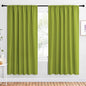 NICETOWN 2 Panels Blackout Curtains, Rod Pocket Window Curtains Room Darkning Drapes for Bedroom/Living Room, Thermal Insulated Solid Draperies for Home Office/Study, 62 by 72-Inch, Fresh Green