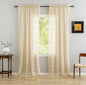 YJ YANJUN Vintage Lace Curtains 108 Inches Long-Victorian Floral Beige Sheer Curtains for Living Room Bedroom Light Filtering Drapes Antique Shabby Chic Cottage Core Decor 9ft W52 X L108 Light Brown