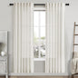 Cream Linen Curtains 80 Inch Length 2 Panels Set Back Tab Drapes for Bedroom Living Room Modern Farmhouse Coastal Decor Semi Sheer Privacy Light Filtering Windows Dining Room 42x80