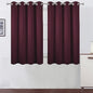 LEMOMO Burgundy Red Thermal Blackout Curtains/52 x 54 Inch/Set of 2 Panels Room Darkening Curtains for Bedroom