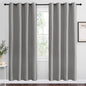 NICETOWN Silver Grey Room Darkening Curtain Panels 78" Long for RV, Play Room, Studio, Heat Block Out and Keep Warm Drapes Window Treatment Drapes for Doorway Entryway Patio (55" Width, 2 Panels)