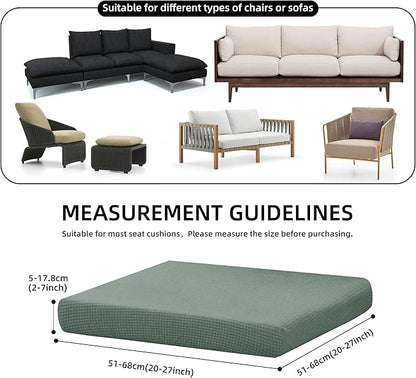 Outdoor Cushion Covers Set,8PCS Patio Furniture Couch Seat Slipcovers, Replacement for Sofa Sectional Chair(Cover，Only)