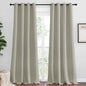 NICETOWN Natural Blackout Curtains Panels for Bedroom, 2 Panels, 52 x 92 Inch, 3 Pass Microfiber Noise Reducing Thermal Insulated Solid Ring Top Blackout Window Drapes