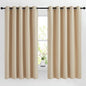 NICETOWN Blackout Draperies Curtains Panels - Window Treatment Thermal Insulated Solid Grommet Blackout Curtains/Panels/Drapes for Bedroom (Biscotti Beige, Set of 2, 66 by 66 Inch)