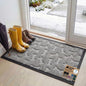 GORILLA GRIP 100% Waterproof All-Season WeatherMAX Doormat, 47x35, US Designed Natural Rubber, Stain and Fade Resistant, Low Profile Indoor Outdoor Door Mats, Easy Clean Patio Mat, Light Gray Bones