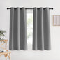 NICETOWN Silver Grey Bedroom Curtains 60 inch Length 2 Panels Set, 34" Wide, Solid Thermal Insulated Grommet Light Blocking Blackout Curtains & Drapes for Living Room