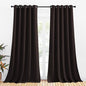 NICETOWN Blackout Curtain Panels for Bedroom, 2 Panels, W70 x L95-inch, Toffee Brown, Thermal Insulated Grommet Top Blackout Draperies and Drapes for Basement