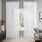 MIULEE 2 Panels Solid Color White Sheer Window Curtains Elegant Window Voile Panels/Draperies/Treatment for Bedroom Living Room (70 X 108 Inches White)