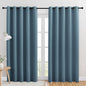 NICETOWN Room Darkening Draperies Window Curtain Panels, Smoky Blue, 2 Panels, W60 x L84 -inch, Thermal Insulated Grommet Room Darkening Curtains for Bedroom