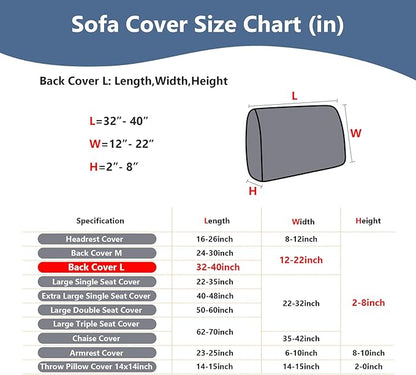 Couch Cushion Covers for Sofa Couch Covers Wear-Resistant Universal Sofa Cover Washable Stretch for Sectional Slipcovers (Texture-Blue,Back Cover L)