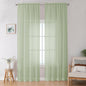OWENIE Sheer Curtain 96 Inch Long 2 Panels Set, Light Filtering Clear Rod Pocket Soft Sheer Curtain 95 for Bedroom/Living Room, 2Pcs, Each 42" W x 96" L, Light Grey