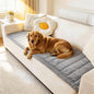 Couch Cover for Dogs Washable, Fuzzy Pet Couch Covers for 3 Cushion Sofa Pet Friendly, Non Slip Sofa Cover (Light Blue-Grey, 27.6" x 82.7"/70 x 210cm)