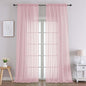 Chyhomenyc Blush Pink Sheer Curtains 96 Inches Long 2 Panels, Light Filtering Blush Pink Curtains for Living Room, Soft Gentle Voile Rod Pocket Bedroom Window Drapes, 59Wx96L Inch, 2PCS