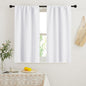RYB HOME French Door Window Curtain Covering, Rod Pocket Thermal Insulated Privacy Non See Through Drapes for Bathroom Window, Width 29 by Length 45, Pure White, 2 Panels