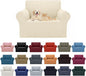 Cupuamon 2026 New Stretch Chair Sofa Slipcovers Couch Cover for 1 Seater Furniture Protector Sofa Covers with Elastic Bottom Jacquard Fabric Small Checks for Pets, Kids - Beige