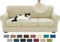 XINEAGE New 4 Pieces Couch Covers for 3 Cushion Couch Super Stretch Thick Soft Sofa Cover Anti Slip Sofa Slipcover Dogs Cats Furniture Protector (Light Beige, 71"-91")