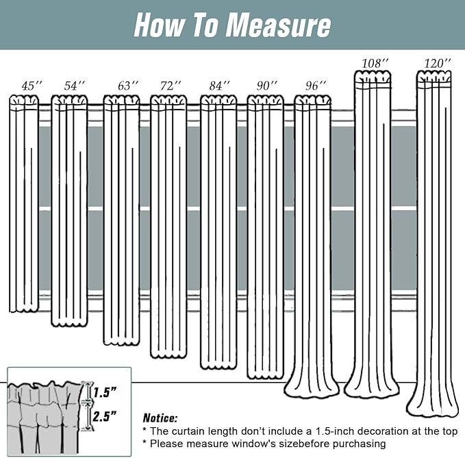 Cream Sheer Curtains for Windows 108 inches Long 2 Panels Set, Soft Lightweight Light Filtering Drapes for Living Room Bedroom, Dual Rod Pocket Sheer Curtains, 2x42Wx108L inches