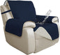 ISSUNTEX Double Protection 100% Waterproof Recliner Covers for Living Room, Reversible Furniture Protector Recliner Couch Sofa Slipcover for Dogs, Pets, Kids (Oversized Recliner, Navy/Ivory)