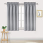 DWCN Blackout Curtains Room Darkening Thermal Insulated Bedroom Curtains Window Curtain Panels, 42 x 45 inches Long, Set of 2 Silver Grey Rod Pocket Drapes