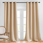 NICETOWN Room Darkening Curtains for Living Room, Grommet Window Treatment Thermal Insulated Solid Sound Reducing Drapes for Bedroom, Biscotti Beige, Set of 2, W52 x L102