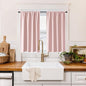 RYB HOME 100% Blackout Basement Curtains 36 inches Long, Heat & UV Blocking Total Room Darkening Noise Reducing Curtains for Bathroom RV Campers, Baby Pink, 2 Panels Set