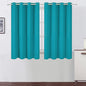 LEMOMO Teal Blackout Curtains/52 x 45 Inch Length Kids Curtains/Set of 2 Panels Grommet Bedroom Curtains for Living Room