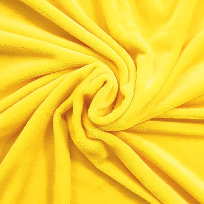 Exclusivo Mezcla Fleece Throw XL Blanket for Couch, Sofa, Super Soft and Warm Vibrant Yellow Blankets, All Season, Cozy, Plush, Lightweight, 50x70 Inches