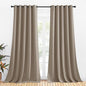 NICETOWN Bedroom Curtains Blackout Drapery Panels, 2 Panels, 70 x 108 inches, Taupe, Three Pass Microfiber Thermal Insulated Solid Ring Top Blackout Window Curtains/Drapes