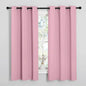 NICETOWN Crystal Pink Room Darkening Curtains for Kitchen, Window Treatment Thermal Insulated Solid Grommet Room Darkening Curtains/Drapes for Bedroom (Set of 2, 42 inches Wide by 48 inches Long)