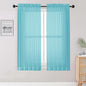 OWENIE Sheer Aqua Curtains for Bedroom Living Room 63 Inch Length 2 Panels Set, Modern Soft Solid Light Filtering Sheer Curtains for Dining Room, Rod Pocket Window Treatments, Aqua, 42" Wx63 L