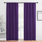 NICETOWN Blackout Draperies Curtains 84 Long - Easy Care Thermal Insulated Rod Pocket Blackout Curtains/Draperies for Patio Door - 1 Pair, Royal Purple, 42 inches Wx84 L