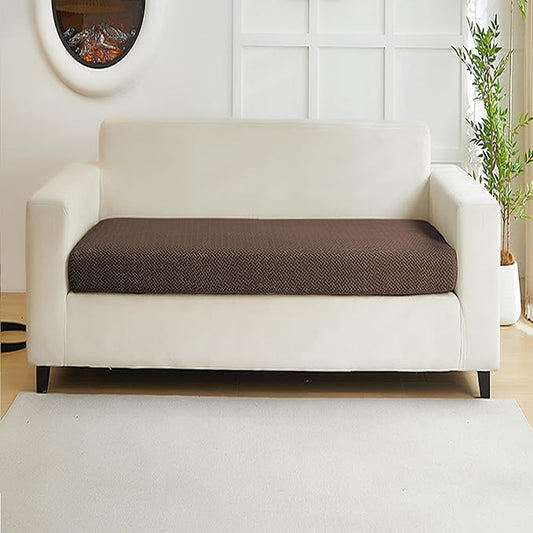 Couch Cushion Covers for Sofa Couch Covers Wear-Resistant Universal Sofa Cover Washable Stretch for Sectional Slipcovers (Texture-Brown,Large Double Seat Cover)