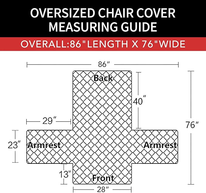 Easy-Going Oversized Chair Sofa Slipcover Reversible Sofa Cover Water Resistant Couch Cover Furniture Protector Cover with Elastic Straps for Pets Dog (Oversized Chair, Blue/Ivory)