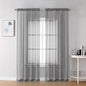 OVZME Grey Sheer Curtains - 96" Inch Length 2 Panels Set, Light Filtering Soft Rod Pocket Voile Drapes for Living Room/Bedroom, Each 42" W x 96" L