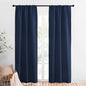 NICETOWN Blackout Curtains for Living Curtains, Home Decorations Thermal Insulated Solid Pole Top Blackout Drapes for Living Room (Navy, 1 Pair, 34-inch W x 84-inch L)