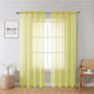 Lecloud Lemon Sheer Curtains 78 Inches Long 2 Panels, Solid Voile Dual Rod Pockets Living Room Decor Window Curtains for Bedroom, Light Filtering Airy Transparent Drapes, Each Panel 42" W x 78" L