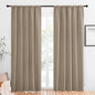 NICETOWN Window Curtains Blackout Drapes, Taupe, 1 Pair, 52 by 84-Inch, Thermal Insulated Solid Rod Pocket Blackout Curtains/Draperies for Living Room