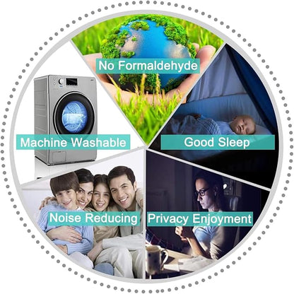 Yakamok 36 Inch Curtains Blackout Window Curtains for Kitchen, Grommet Room Darkening Thermal Insulated Sunlight Block Drapes for Living Room, W 52 x L 36, Dove Grey, 2 Panels